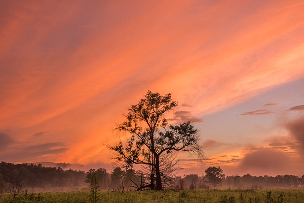 Passing storm at dusk