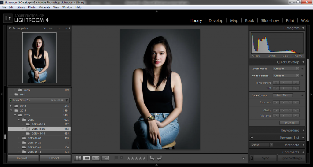 I go back to Lightroom after the edits I make in Photoshop for final proofing…